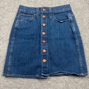 Madewell Women's 23 Button Up Denim Skirt